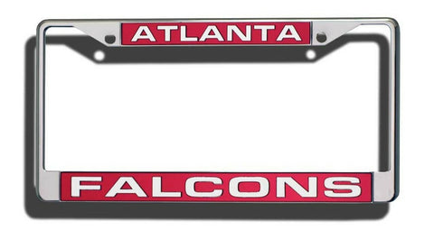 Atlanta Falcons License Plate Frame Laser Cut Chrome