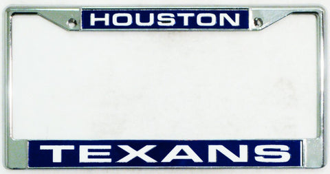 Houston Texans License Plate Frame Laser Cut Chrome