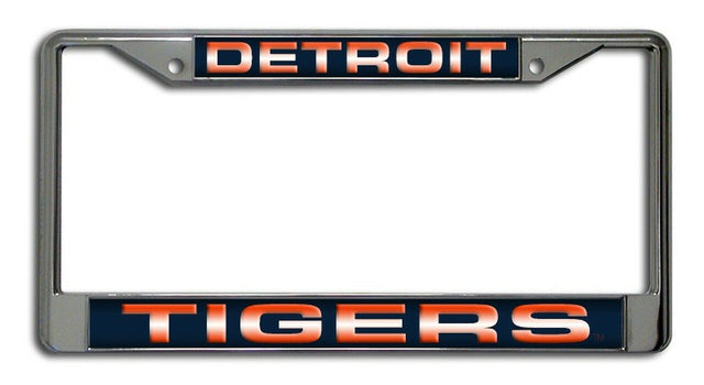 Detroit Tigers License Plate Frame Laser Cut Chrome