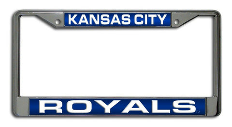 ~Kansas City Royals License Plate Frame Laser Cut Chrome Blue~ backorder