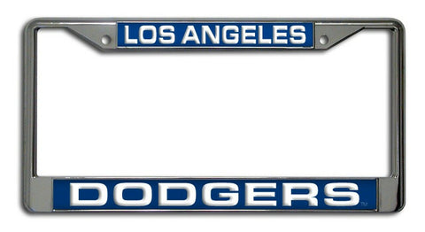 ~Los Angeles Dodgers License Plate Frame Laser Cut Chrome~ backorder
