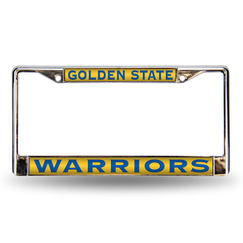 ~Golden State Warriors License Plate Frame Laser Cut Chrome - Special Order~ backorder