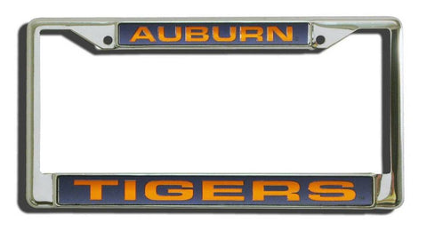 ~Auburn Tigers License Plate Frame Laser Cut Chrome~ backorder