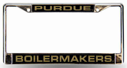 Purdue Boilermakers License Plate Frame Laser Cut Chrome