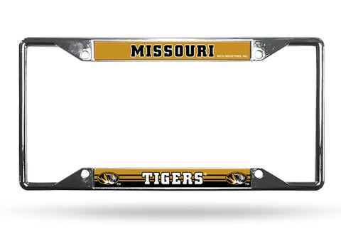 Missouri Tigers License Plate Frame Chrome EZ View - Special Order