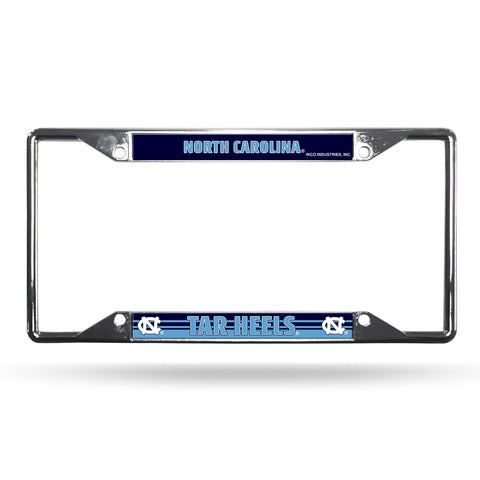 ~North Carolina Tar Heels License Plate Frame Chrome EZ View~ backorder