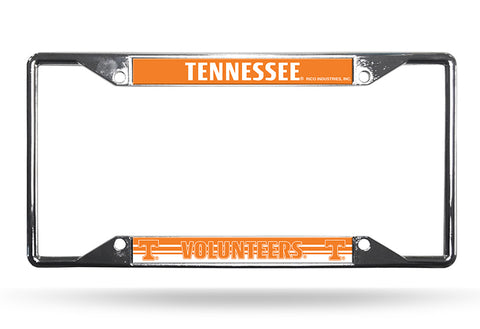 Tennessee Volunteers License Plate Frame Chrome EZ View - Special Order