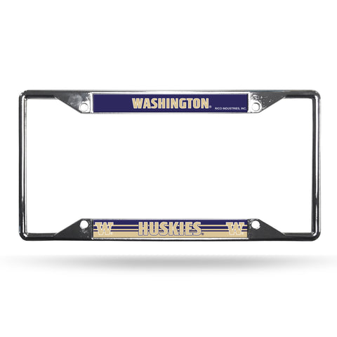 ~Washington Huskies License Plate Frame Chrome EZ View - Special Order~ backorder