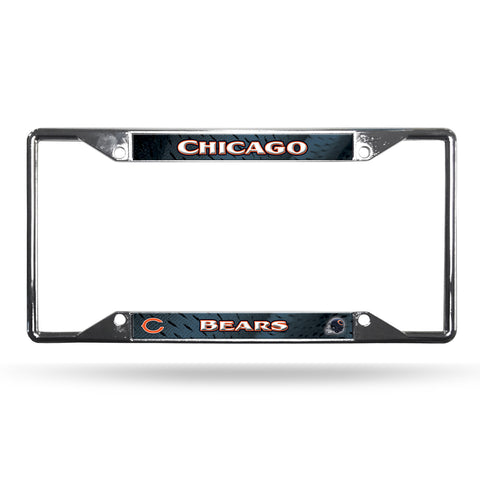 ~Chicago Bears License Plate Frame Chrome EZ View~ backorder