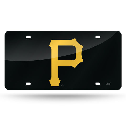 Pittsburgh Pirates License Plate Laser Cut Black P Logo Special Order