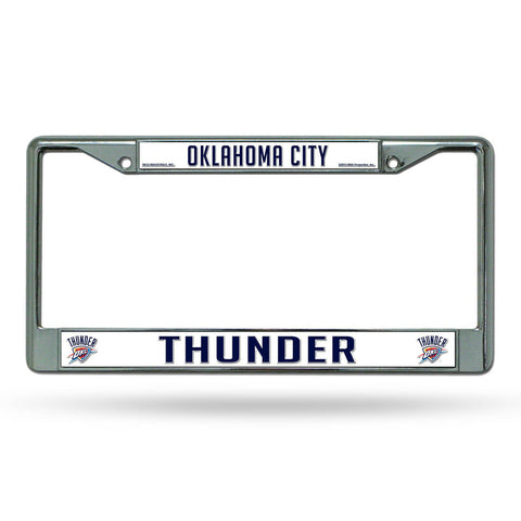 Oklahoma City Thunder License Plate Frame Chrome