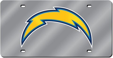 ~Los Angeles Chargers License Plate Laser Cut Silver~ backorder
