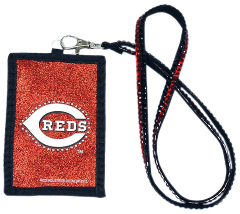 Cincinnati Reds Wallet Beaded Lanyard Style