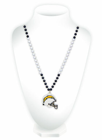 ~Los Angeles Chargers Beads with Medallion Mardi Gras Style - Special Order~ backorder