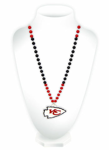 ~Kansas City Chiefs Beads with Medallion Mardi Gras Style~ backorder