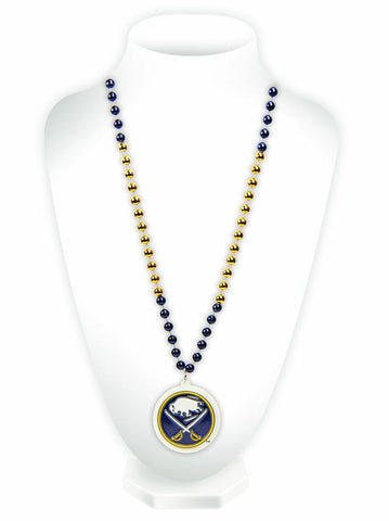 ~Buffalo Sabres Beads with Medallion Mardi Gras Style - Special Order~ backorder