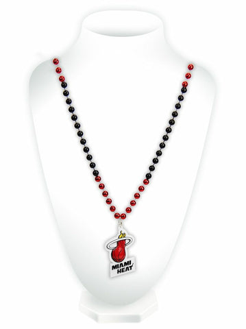 ~Miami Heat Mardi Gras Beads with Medallion - Special Order~ backorder