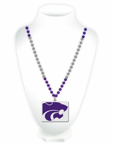 ~Kansas State Wildcats Beads with Medallion Mardi Gras Style~ backorder