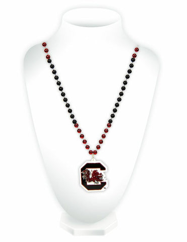 ~South Carolina Gamecocks Mardi Gras Beads with Medallion - Special Order~ backorder