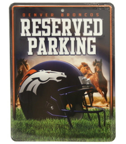 Denver Broncos Sign Metal Parking