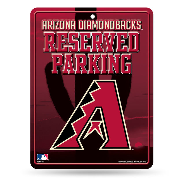 Letrero de estacionamiento de metal de los Diamondbacks de Arizona