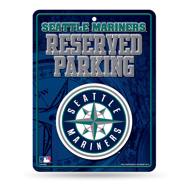 Letrero de metal para estacionamiento de los Seattle Mariners