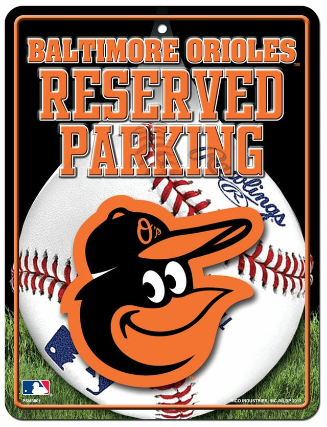 Baltimore Orioles Metal Parking Sign