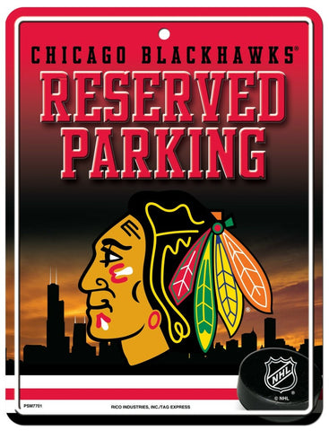 ~Chicago Blackhawks Sign Metal Parking - Special Order~ backorder