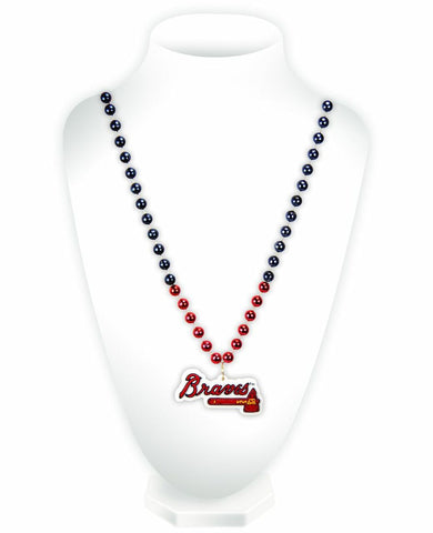 ~Atlanta Braves Beads with Medallion Mardi Gras Style - Special Order~ backorder