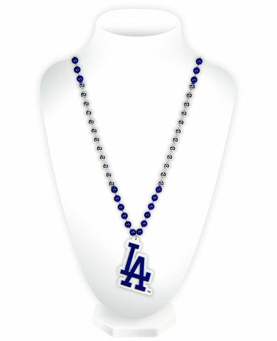 ~Los Angeles Dodgers Mardi Gras Beads with Medallion~ backorder