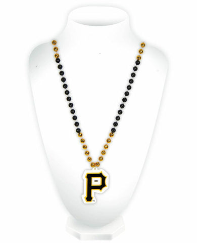 ~Pittsburgh Pirates Mardi Gras Beads with Medallion - Special Order~ backorder