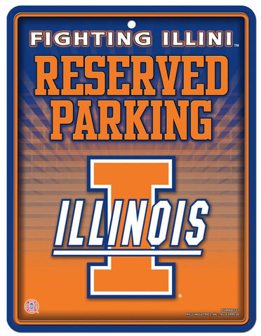 ~Illinois Fighting Illini Metal Parking Sign - Special Order~ backorder