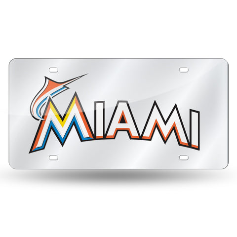 ~Miami Marlins License Plate Laser Cut Silver - Special Order~ backorder