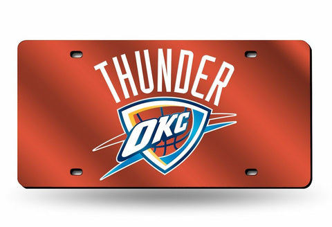 Oklahoma City Thunder License Plate Laser Cut Light Orange - Special Order