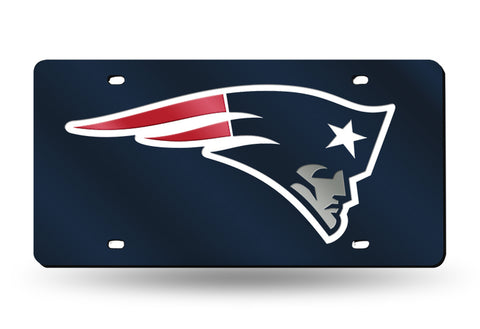 New England Patriots License Plate Laser Cut Navy