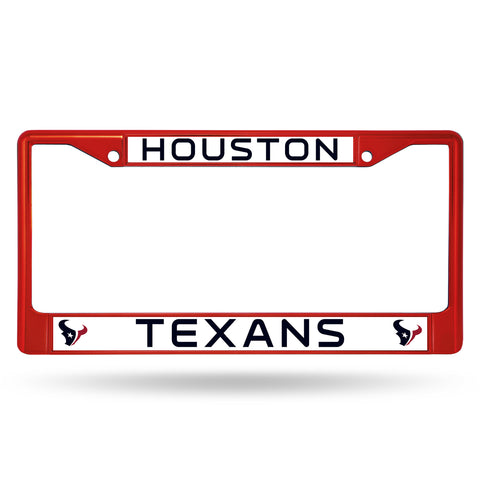 Houston Texans License Plate Frame Metal Red