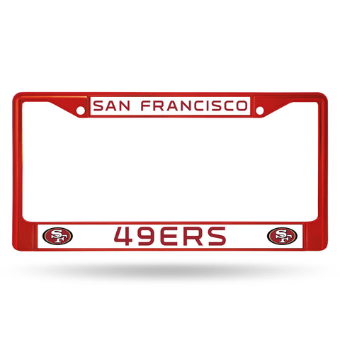 ~San Francisco 49ers License Plate Frame Metal Red~ backorder