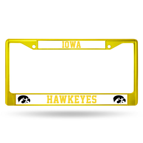 ~Iowa Hawkeyes License Plate Frame Metal Yellow~ backorder