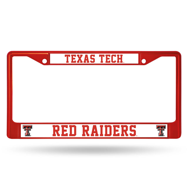 Marco para matrícula de metal rojo de los Texas Tech Red Raiders