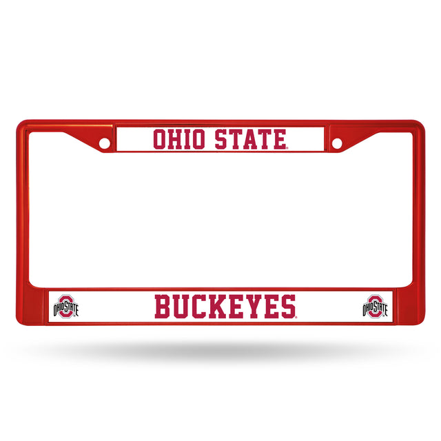 Ohio State Buckeyes License Plate Frame Metal Red