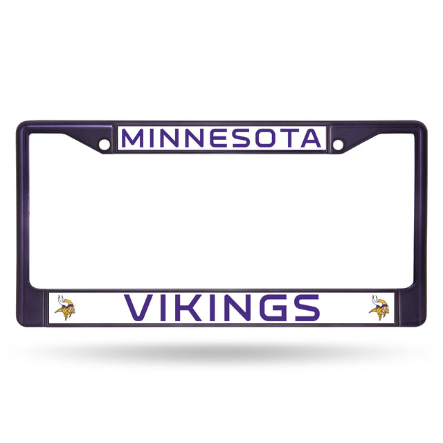 Marco para matrícula de los Minnesota Vikings de metal morado