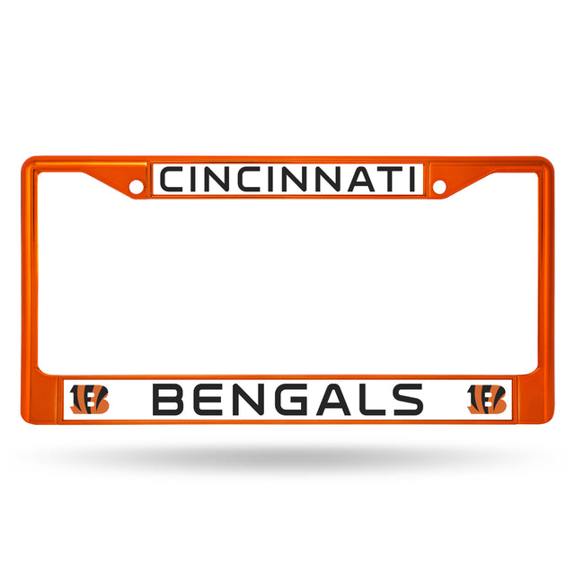 Cincinnati Bengals License Plate Frame Metal Orange