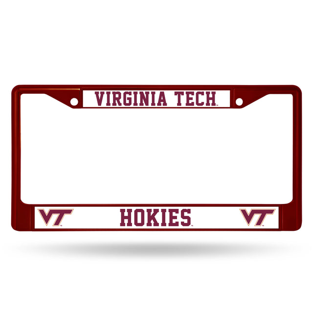 Virginia Tech Hokies License Plate Frame Metal Maroon