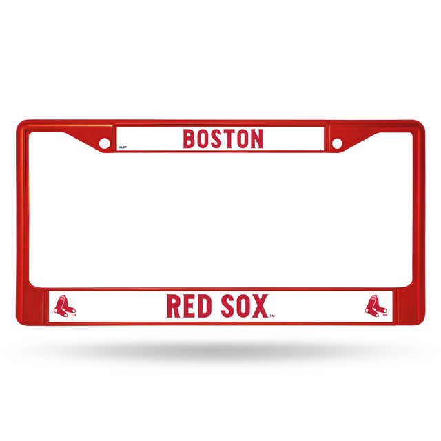 Boston Red Sox License Plate Frame Metal Red