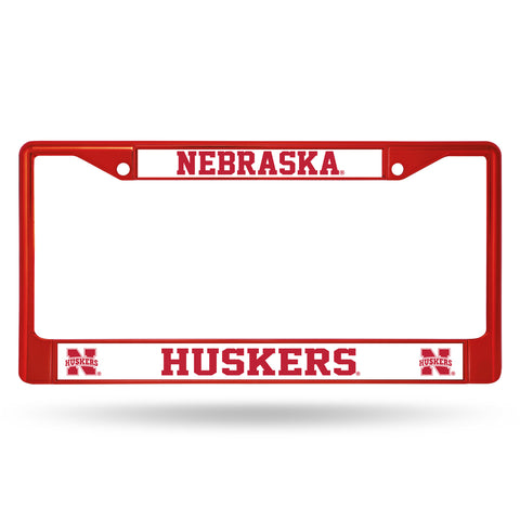 ~Nebraska Cornhuskers License Plate Frame Metal Red~ backorder
