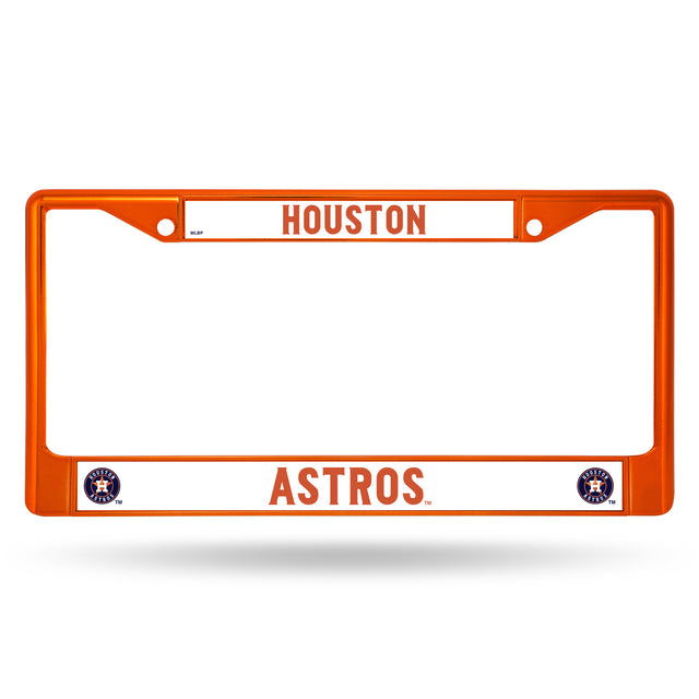 Marco para matrícula de los Houston Astros de metal color naranja