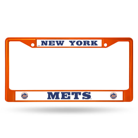 ~New York Mets License Plate Frame Metal Orange~ backorder