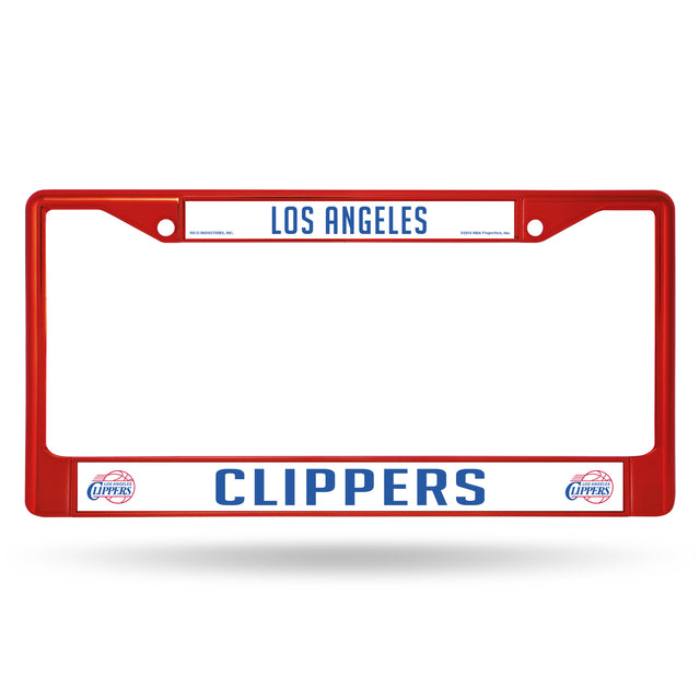 Los Angeles Clippers License Plate Frame Metal Red