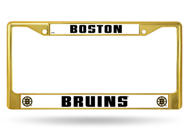 Marco para matrícula de los Boston Bruins de metal dorado