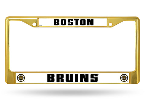 ~Boston Bruins License Plate Frame Metal Gold - Special Order~ backorder